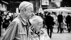older man and woman