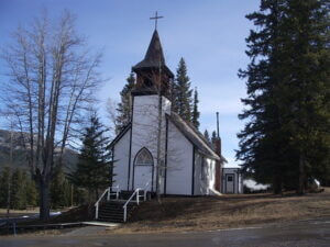 church in mountains